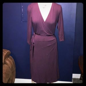 Eggplant purple wrap dress!